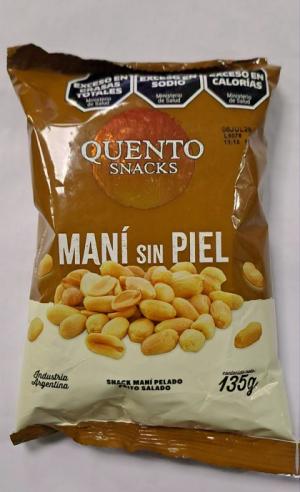 Mani pelado Frito Salado Quento X135 Gr