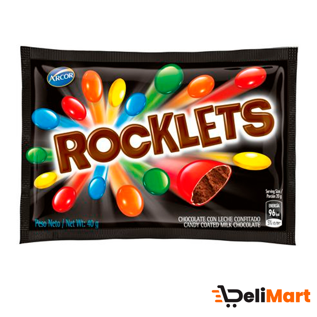 Confites De Chocolates Rocklets Arcor 40 gr