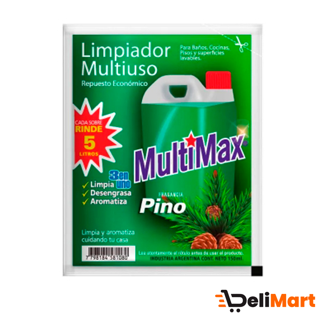 Limpiador Multiuso Multimax Pino x150ml rinde 5lt