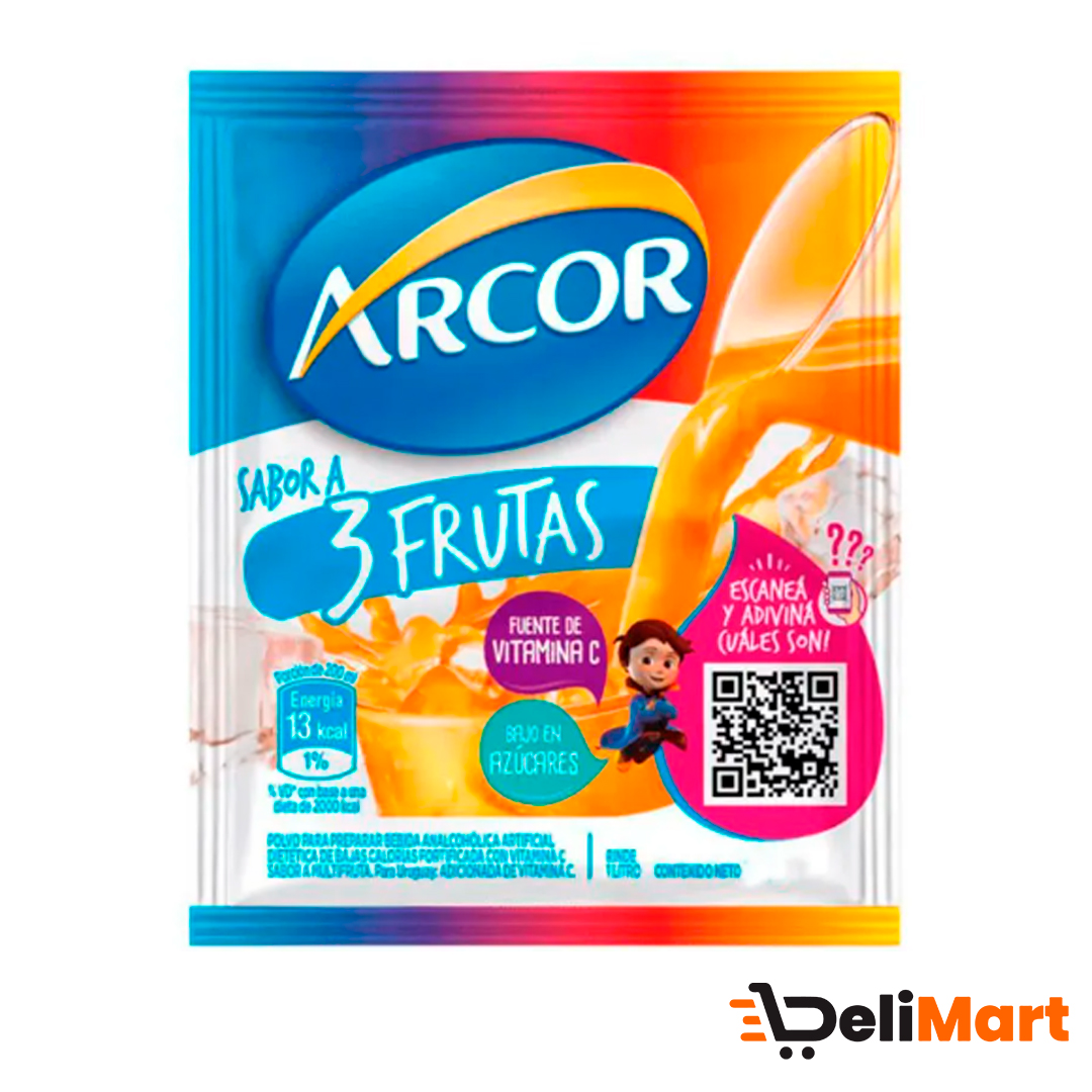 Jugo en Polvo Arcor 3 Frutas 15 Gr