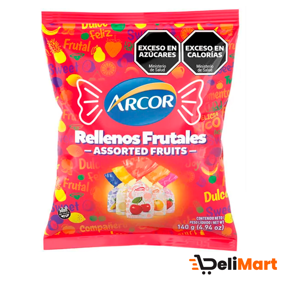 Caramelos Rellenos Frutales Arcor 140 Gr