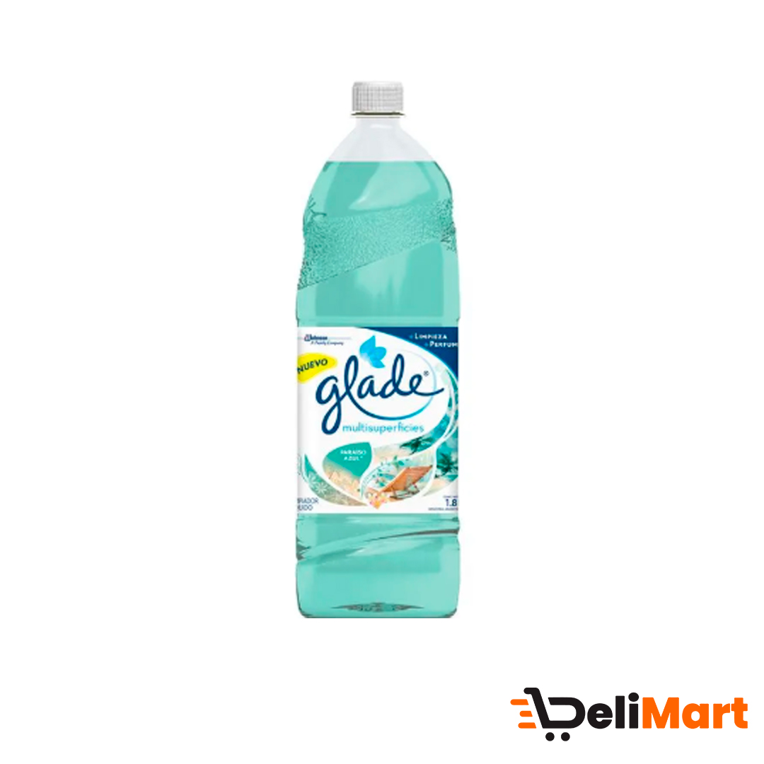 Limpiador Glade Liquido Paraiso Azul 1,8lt