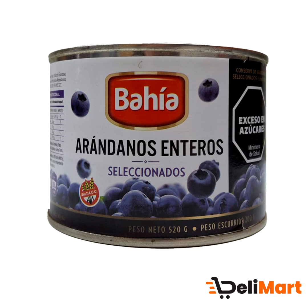 Conserva De Fruta Arandanos Seleccionadas Bahía Enteras 520 Gr