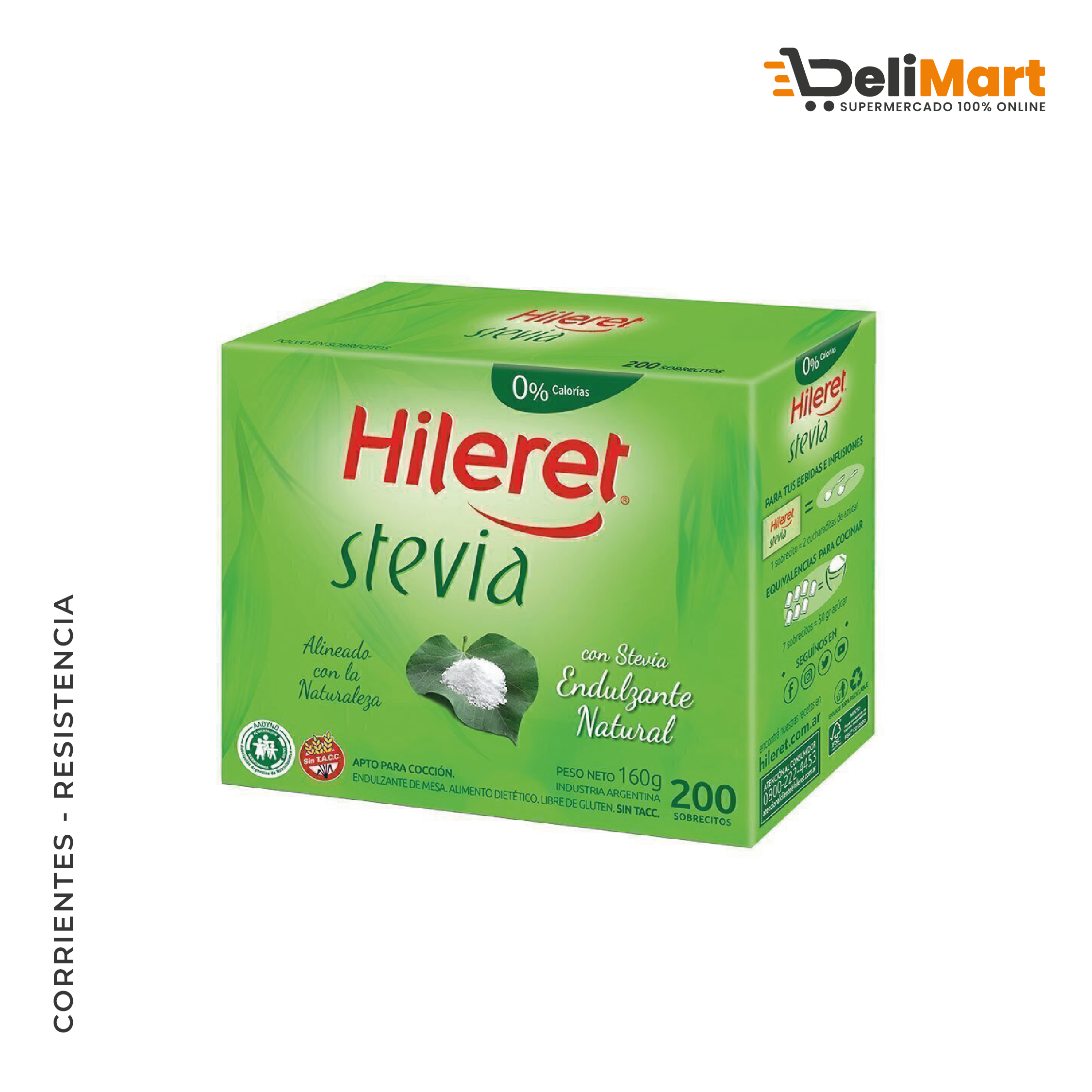 Endulzante Stevia Hileret X 200 Sobrecitos