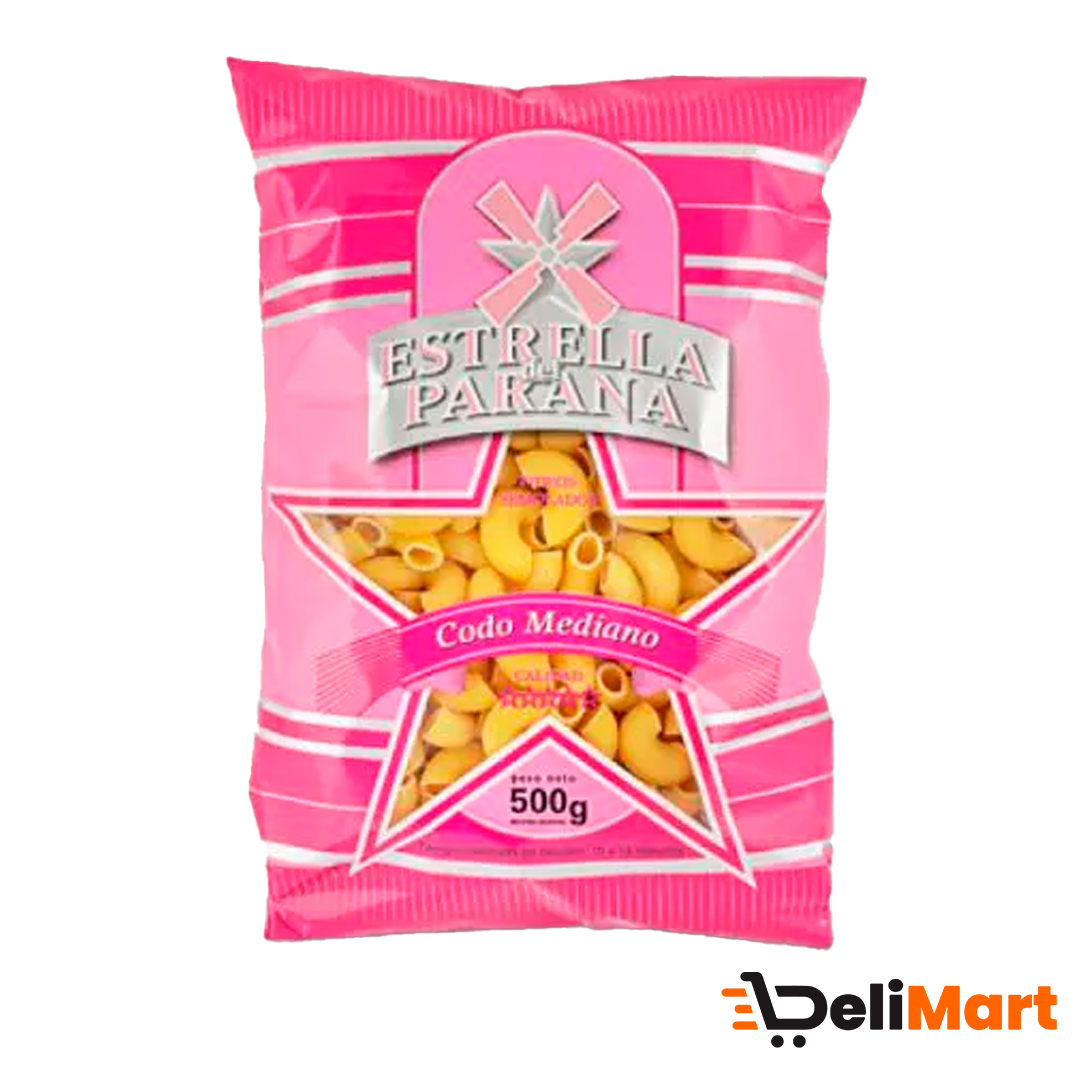 Fideo Codo Mediano x 500gr Estrella del Parana
