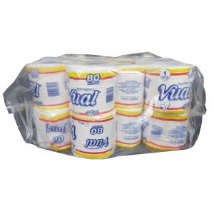 Papel Higienico Vual Bolson 24x80MT blanco