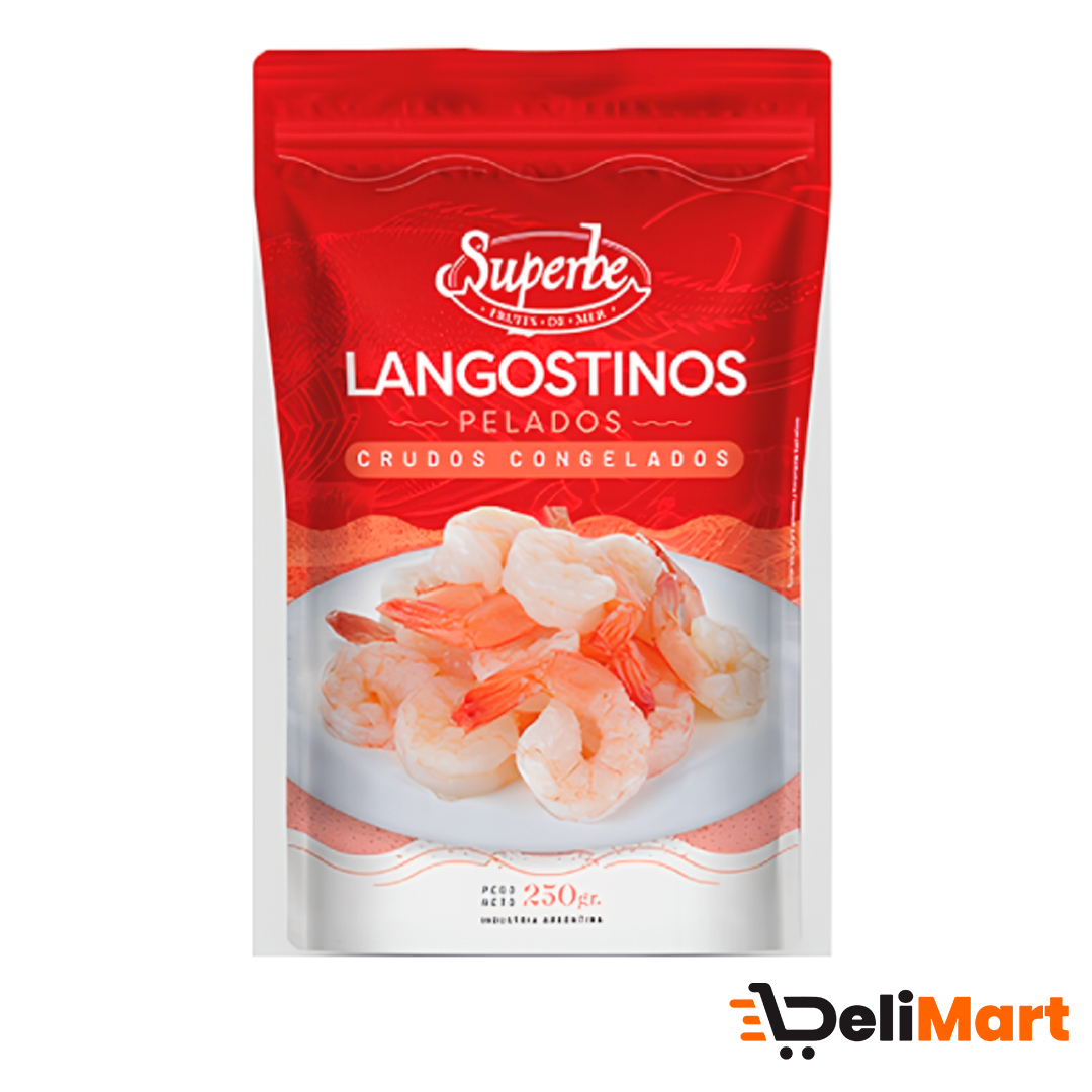 Langostinos Pelados Crudos Congelados Superbe 250 G