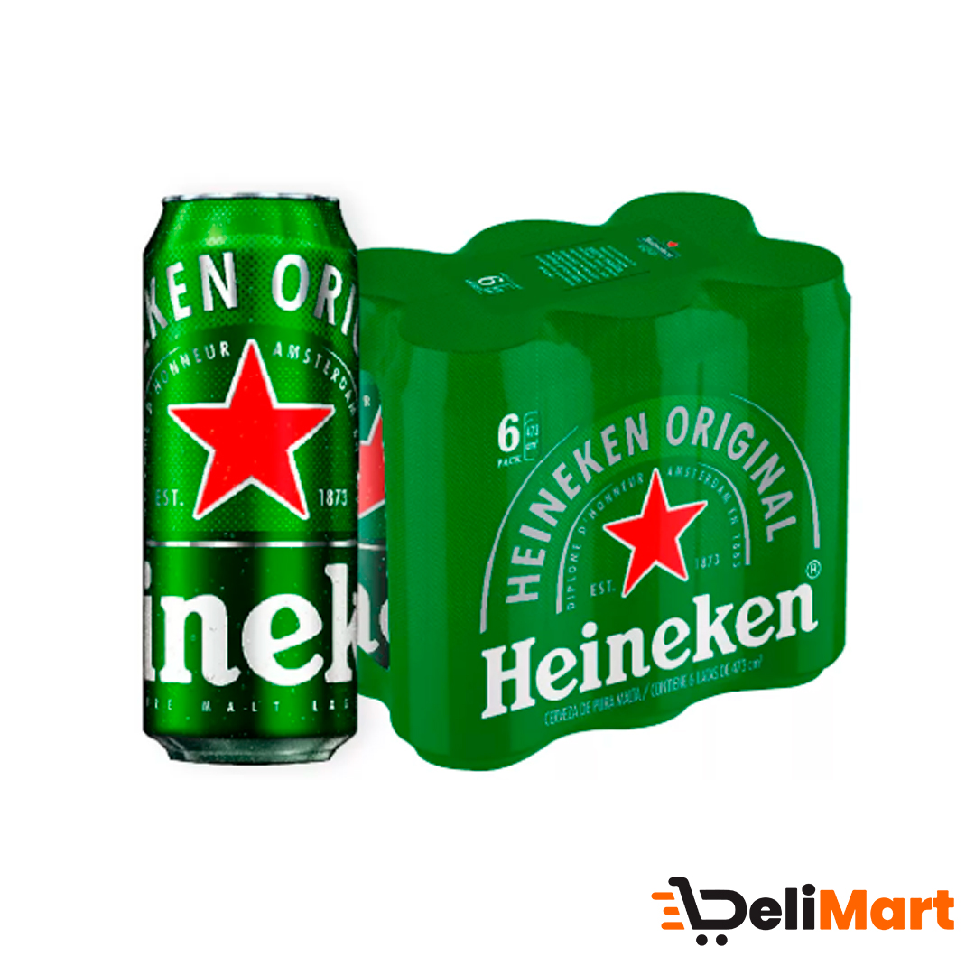Cerveza Rubia Heineken 473 Cc - SIX PACK