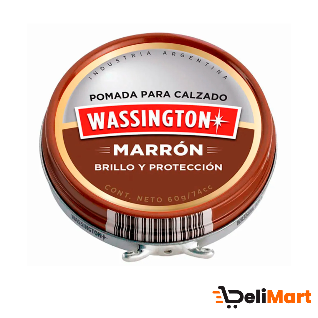 Pomada Para Calzado Wassington Marron 60 G