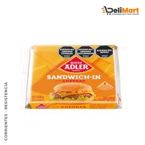 Queso Adler Cheddar en fetas X144G