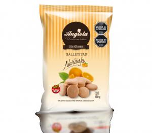 Galletitas Dulces Sin TACC Angiola x130 Gr naranja