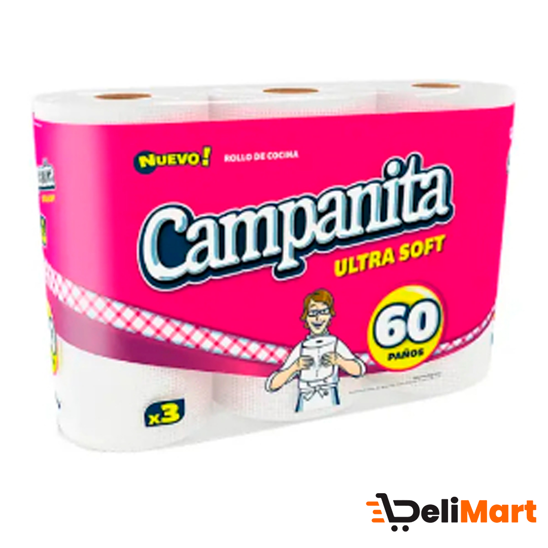 Rollo de Cocina Campanita Ultra Soft 60 Paños