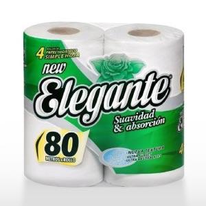 Papel Higienico Elegante Premium-Max 4 rollos x 80 m x 10 Cm