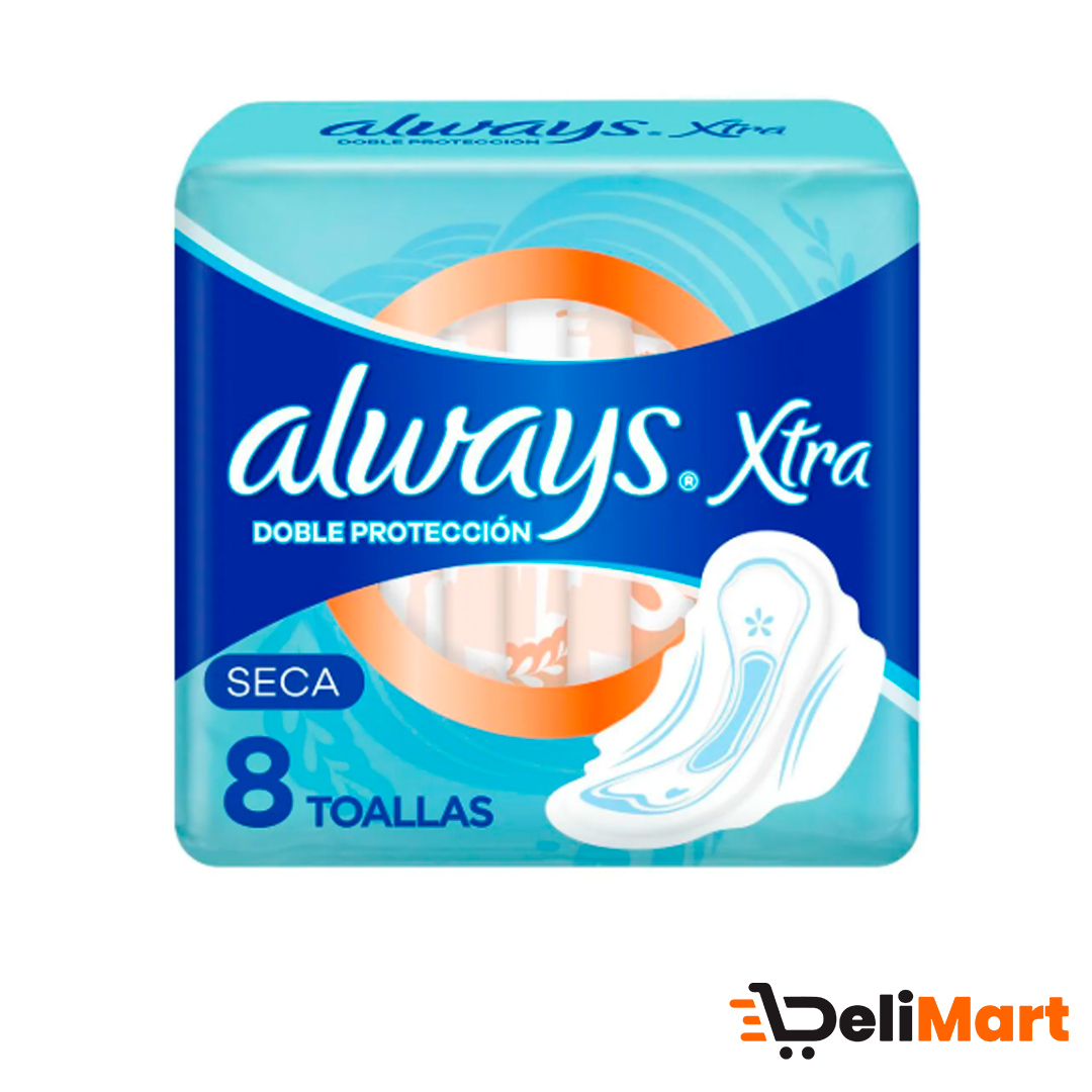 Toallitas Femeninas Always Xtra Doble Proteccion Seca 8U