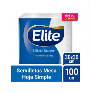 Servilletas De Papel Elite Utra Suave 100 Unidades