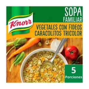 Sopa Familiar Knorr Vegetales Con Fideo Caracolitos Tricolor 107,5 Gr 5