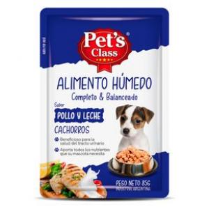 Alimento Húmedo  Perro Cachorro Pollo Y Leche Pet Class X85gr