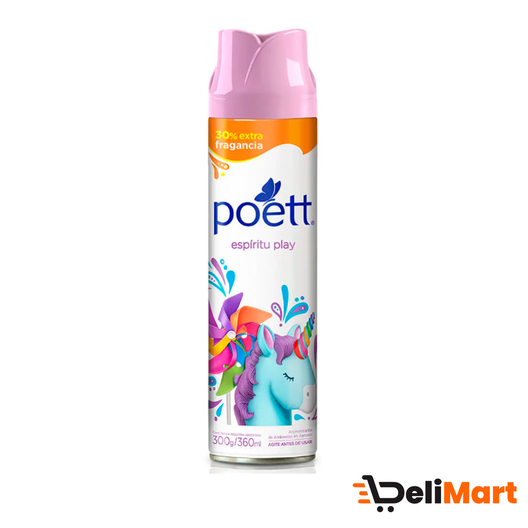 Aromatizante De Ambiente Poett Aerosol Espiritu PLay 360 Ml