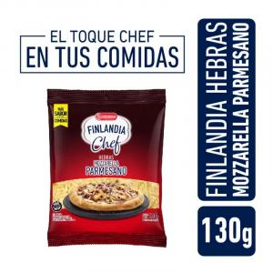 Quesos Hebras Finlandia x130 Gr Mozzarella Parmesano