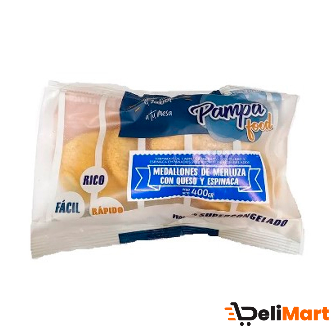 Medallones de Merluza con Espinaca y Queso Pampa Food 400 gr