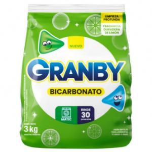 Jabon En Polvo Granby Bicarbonato Limon 3Kg