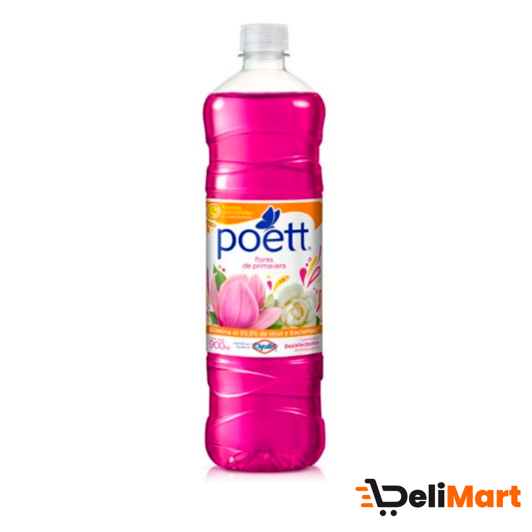 Limpiador Aromatizante Desinfectante Poett Flores De Primavera x 900 Ml