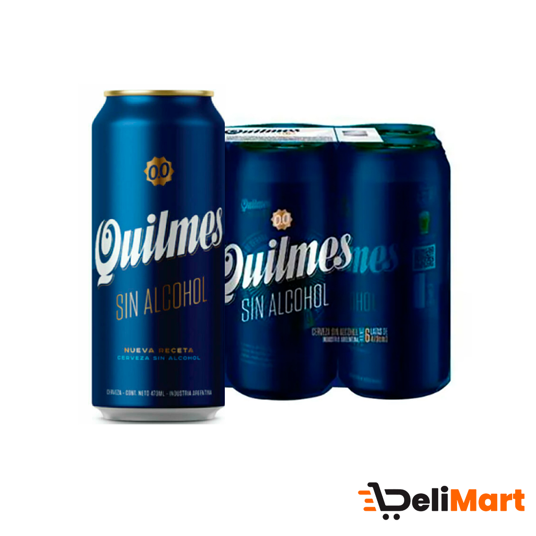 Cerveza Rubia Sin Alcohol Quilmes 0.0% 473 Cc  Pack X6