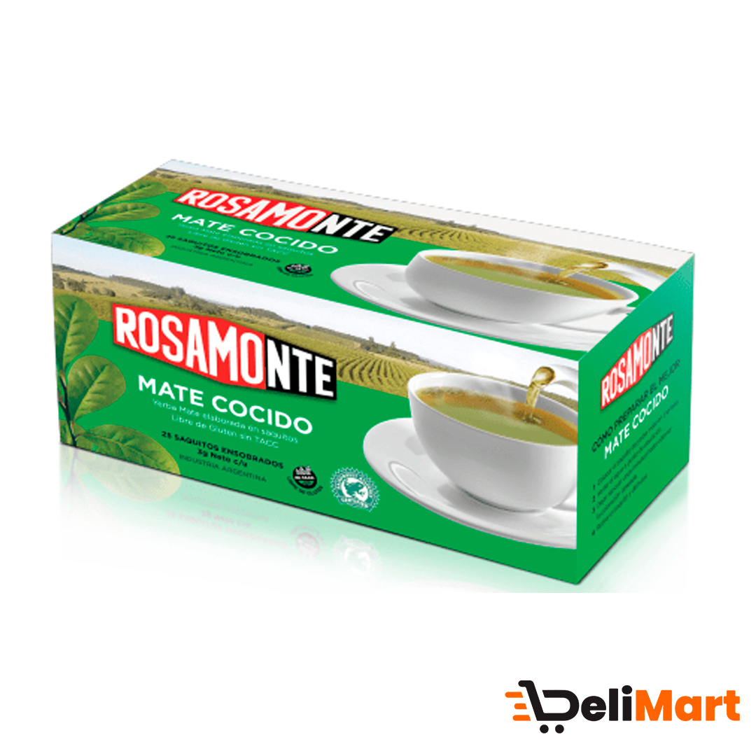 Mate Cocido Rosamonte 25 Saquitos 3 G c/u