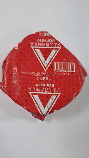Alfajor Artesanal Vendetta X65Gr Negro