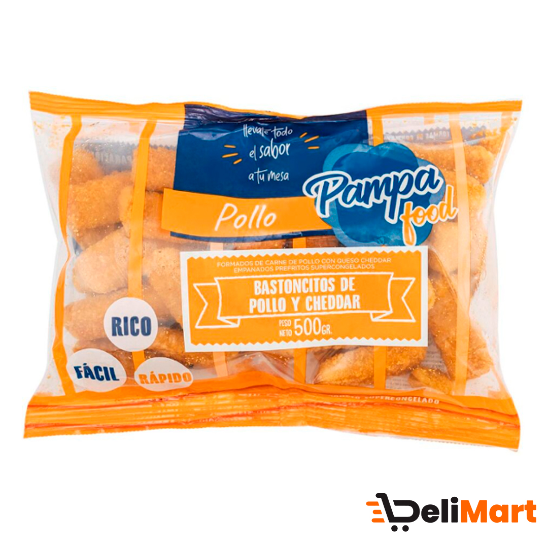 Bastoncitos de Pollo y Cheddar Pampa Food X500G