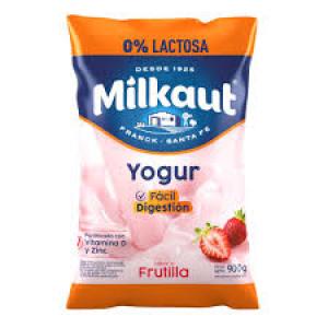 * Yogur Milkaut de Frutilla 0% Lactosa x 900 cc