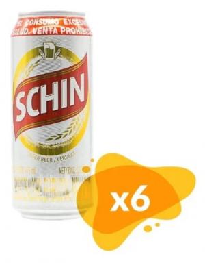 CERVEZA RUBIA SCHIN X 473 CC PACK X 6