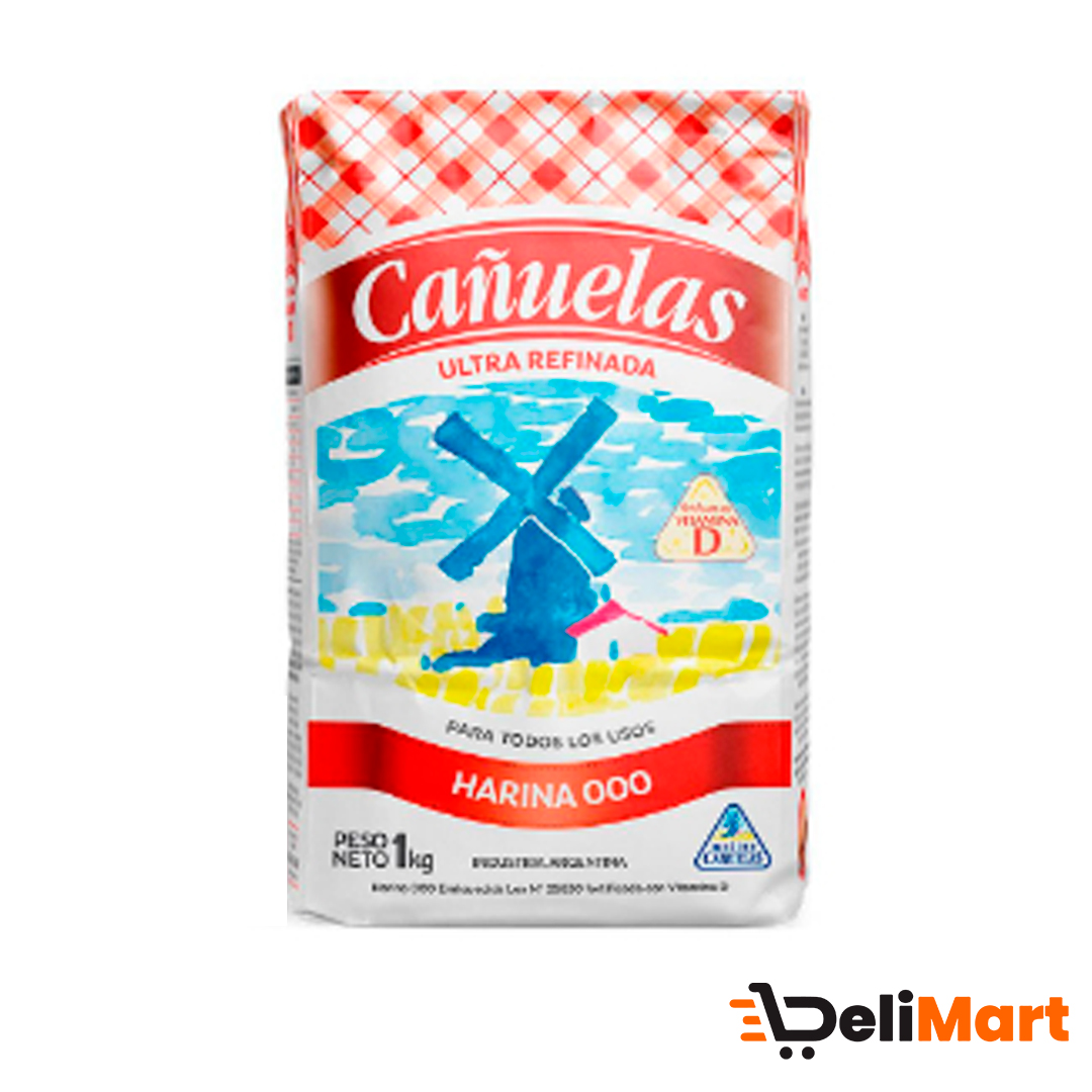 Harina De Trigo Tipo 000 Cañuelas Ultra Refinada 1Kg