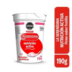 * Yogur Firme Clásico Frutilla La Serenisima Nutricion Activa 190 G