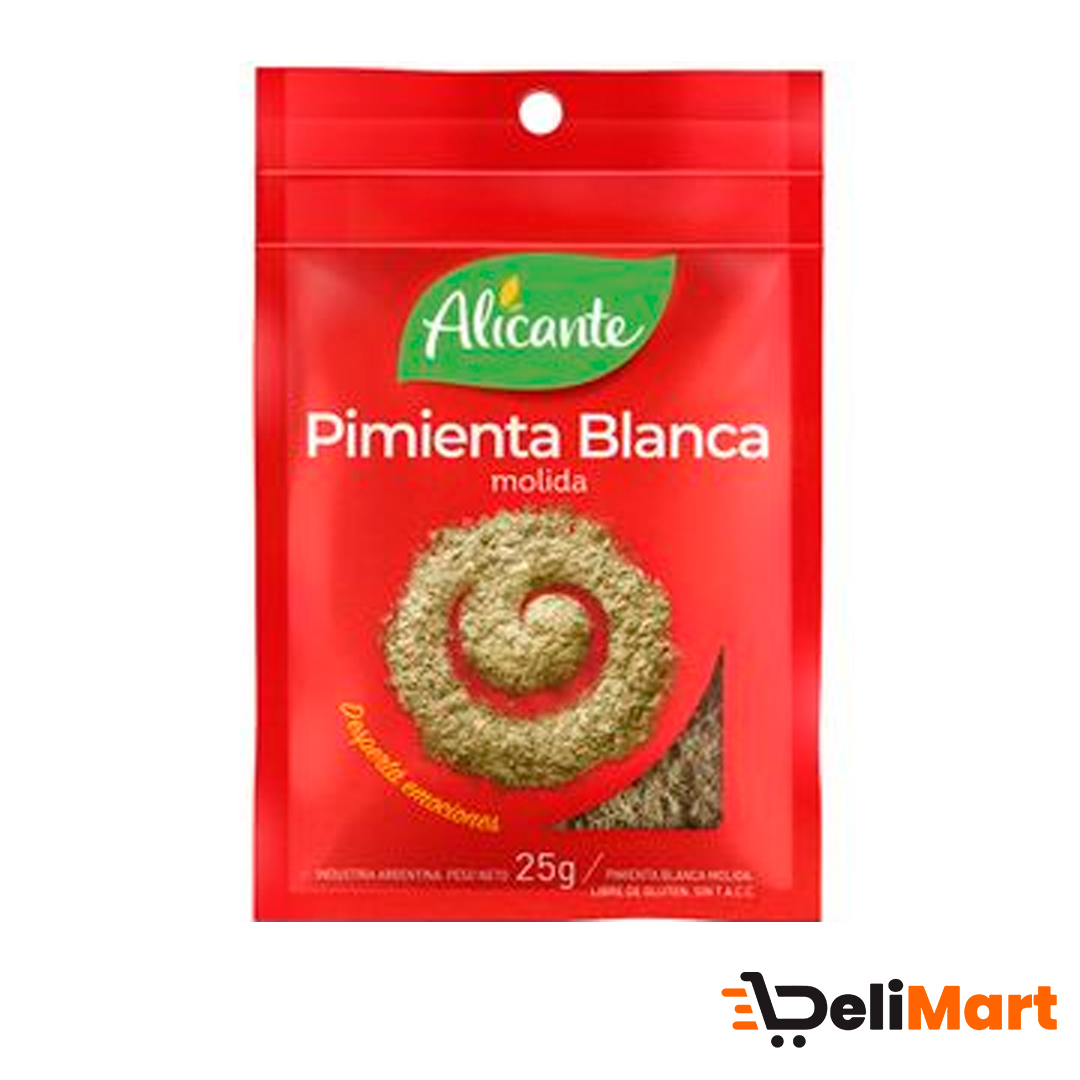 Pimienta Blanca Molida Alicante 25 Gr