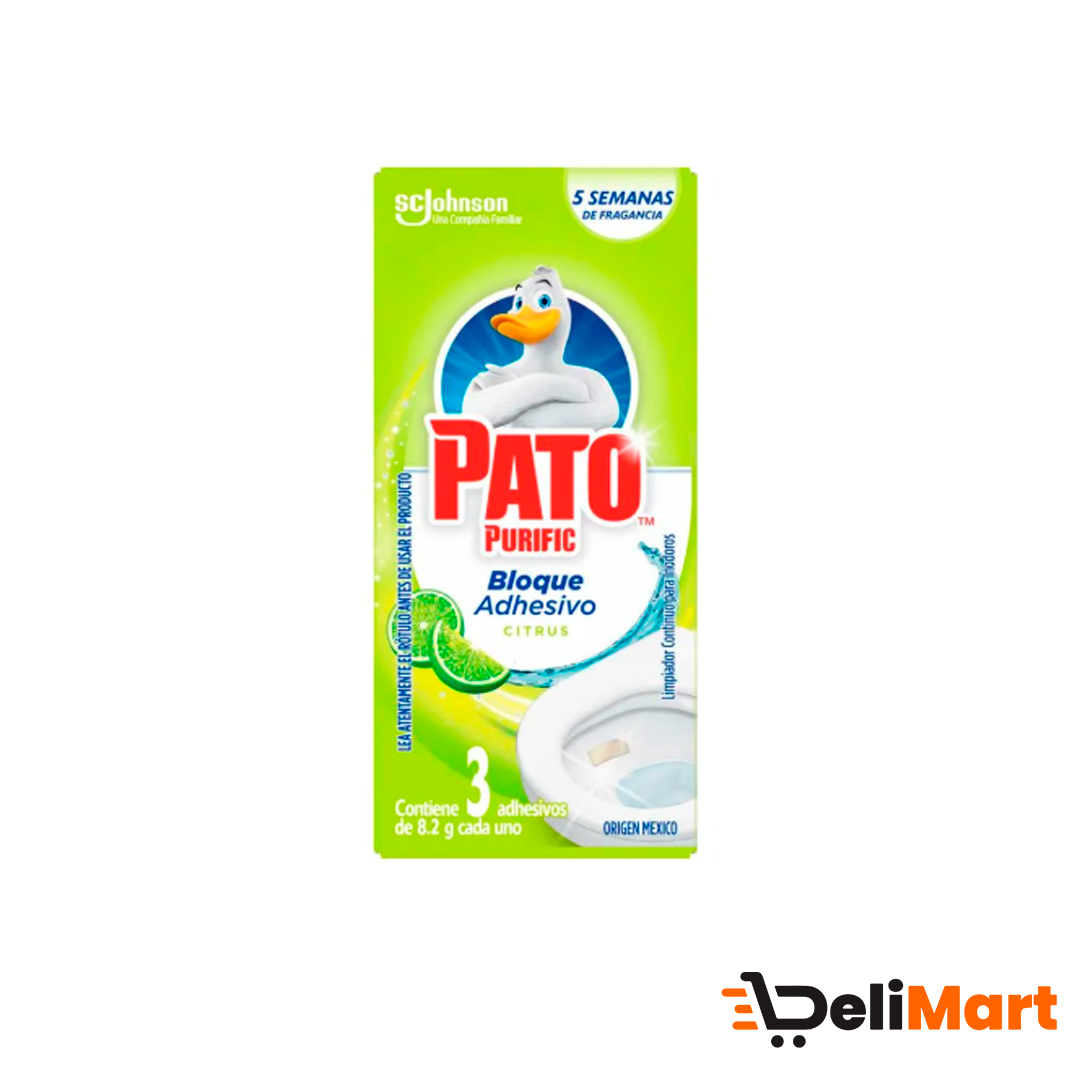 Limpiador Adhesivo Para Inodoros Pato  Citrus X 3un