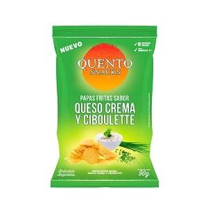 Snacks Papas Fritas sabor Queso Crema y Ciboulette Quento 82 gr
