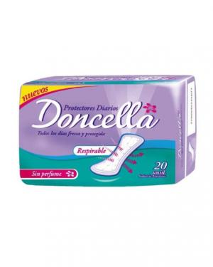 Protector Diario Doncella X20 Und Respirable Sin Perfume
