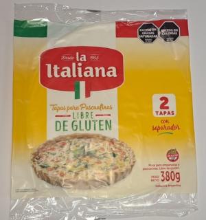 Tapa para Pascualina SIN TACC La Italiana X380 Gr LIBRE DE GLUTEN