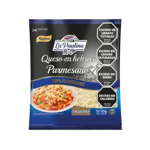 Queso Hebras Parmesano La Paulina X 125 Gr