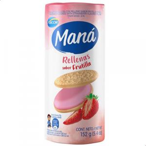 Galletitas Rellenas de frutilla Mana 152 Gr