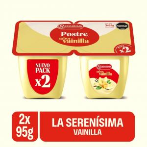 Postre La Serenisima Pack 2X95Gr Vainilla