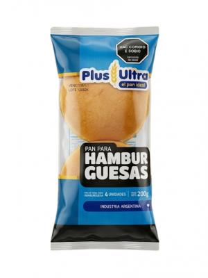 Pan de hamburguesa x 4 Und Plus Ultra