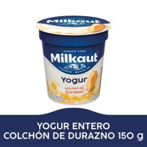 * Yogur Entero C/Trozos Durazno Milkaut 150 Gr
