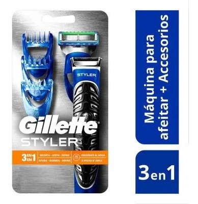 Recortadora, Afeitadora y Perfiladora de Barba Gillette Styler 3 en 1