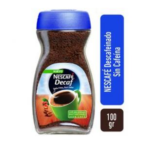 Café Nescafé Descafeinado Frasco x100 Gr
