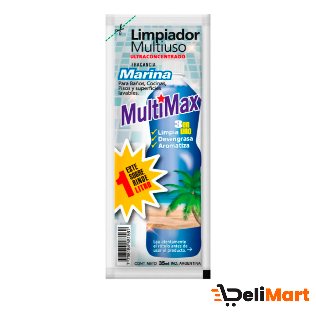 Limpiador Multiuso Multimax marina x35ml rinde 1lt
