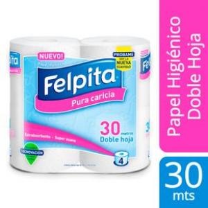 Papel Higienico Doble Hoja Infinity 4 Un Felpita 30 Mt