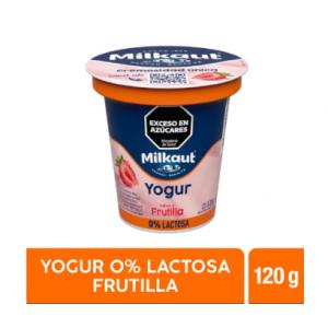Yogur Milkaut Frutilla 0% Lactosa 120 Gr