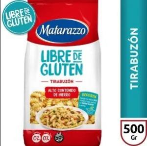 Fideos Tirabuzon Matarazzo Sin Tacc Con Hierro X 500 Gr